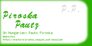 piroska pautz business card